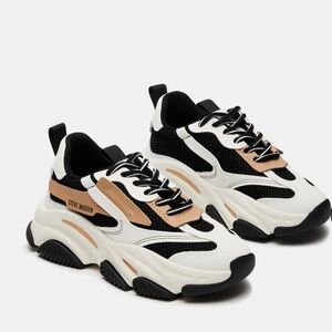 Steve Madden Women's Black and Tan Sneakers